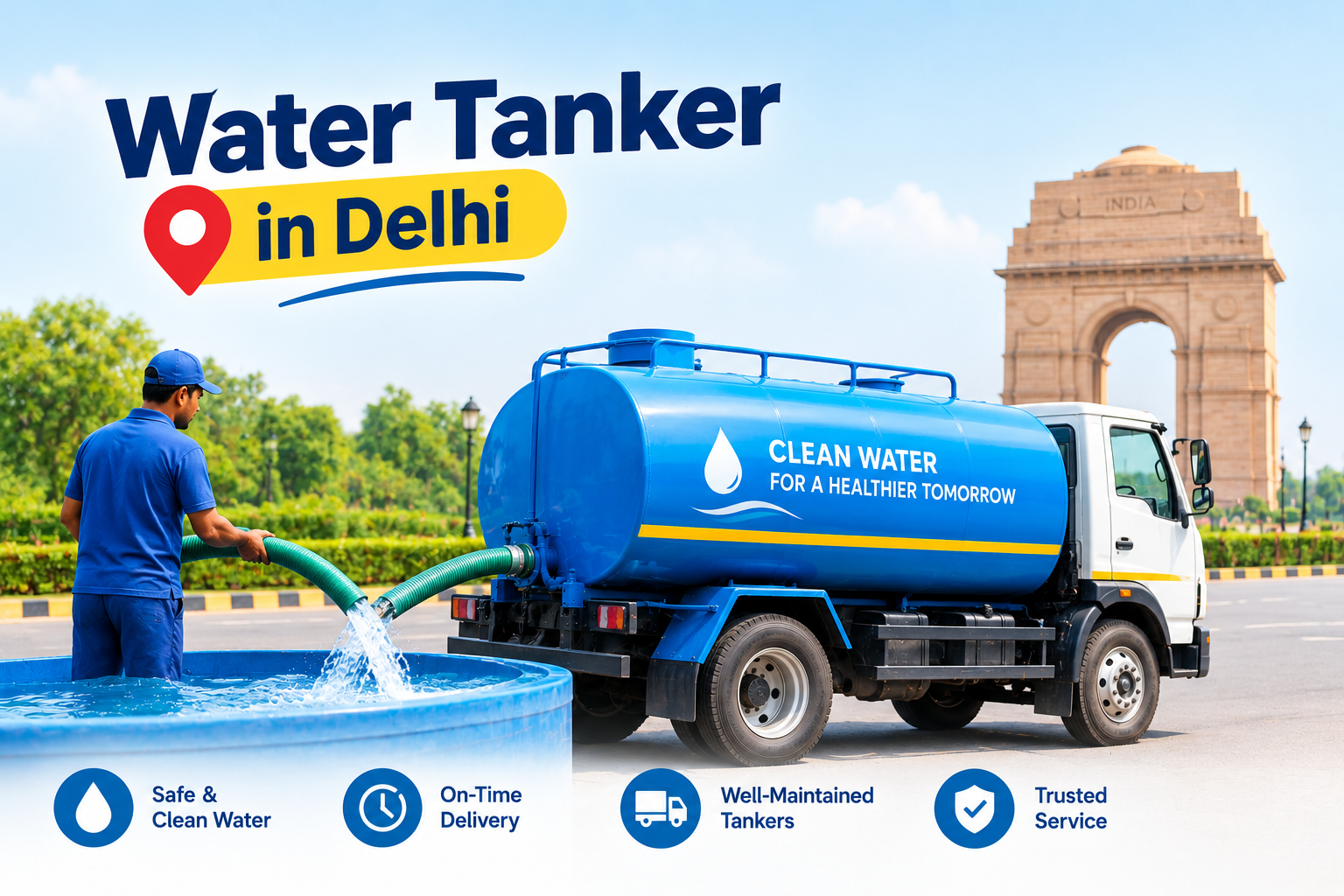 Water tanker service in Delhi